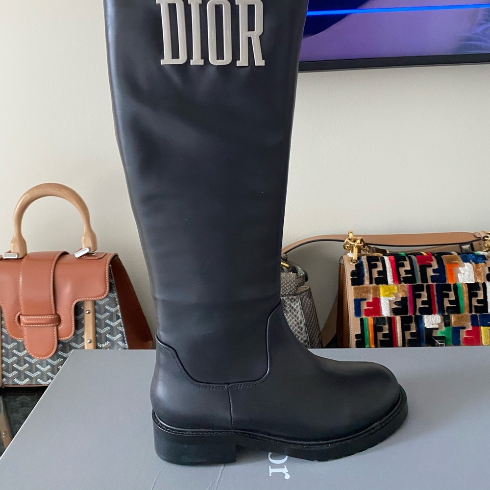 100% Authentic DIOR COWHIDE LEATHER BOOTS